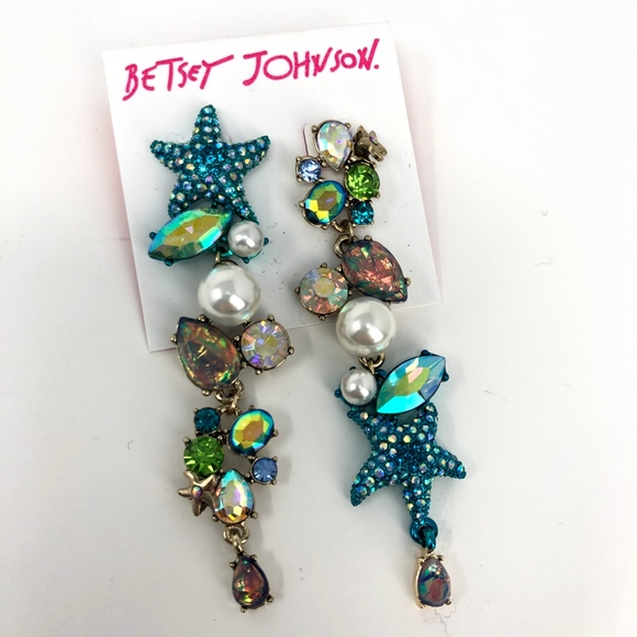 Betsey Johnson Jewelry - Betsey Johnson | Teal Aqua Blue Starfish Pearl Betsey Johnson Jewelry - Betsey Johnson | Teal Aqua Blue Starfish Pearl